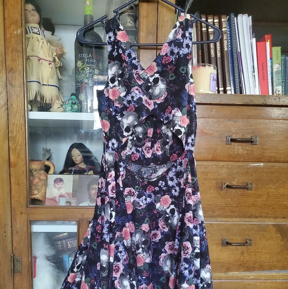 Hell Bunny Dresses & Skirts - Hell Bunny Skull dress.  Fall dress. Skulls.